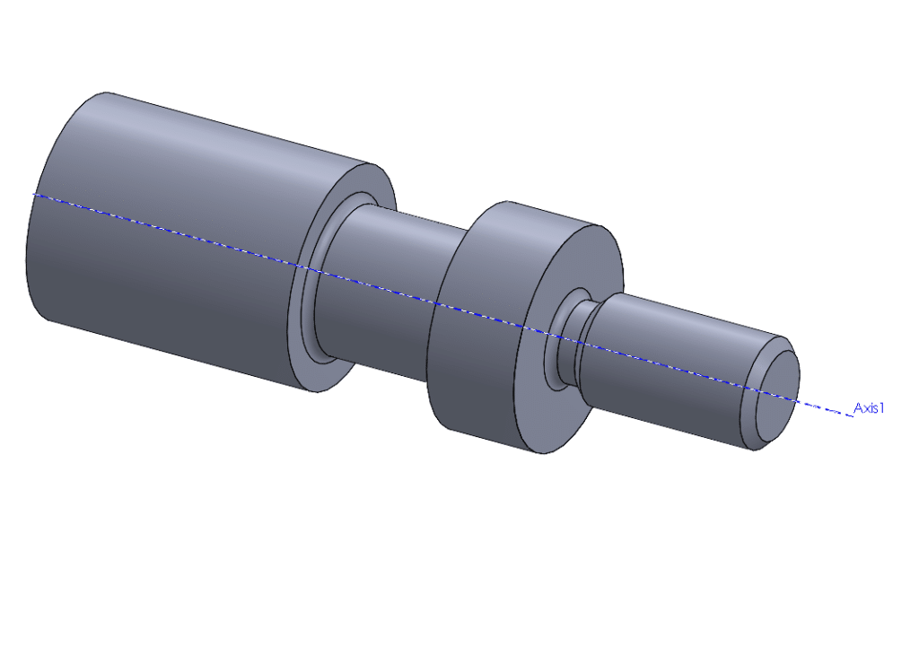 This image depicts gray lathe turned part example with uniform cross section