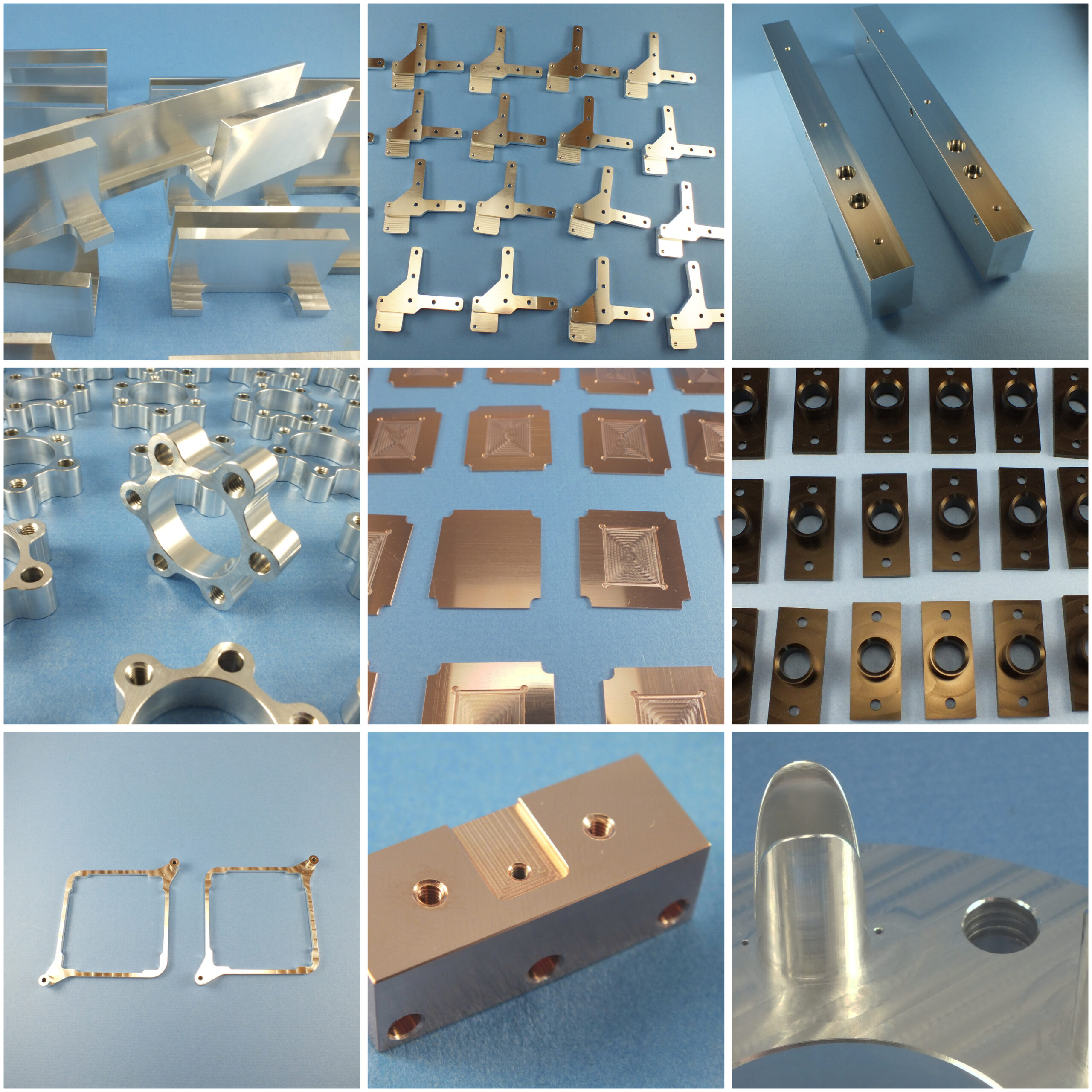 High-quality sample components produced using CNC milling, highlighting the exceptional craftsmanship of Renovo CNC